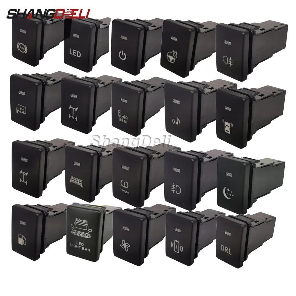 1Pc Car Led DRL Fog Light Headlight Spotlight Diff Lock Radar Power On Off Switch Button For Suzuki Jimny 2019 2020 2021