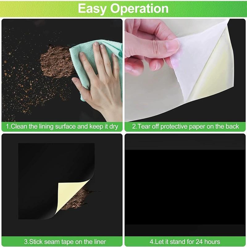 2 шт. Заплатка для пруда, 8x 8 дюймов, Самоклеящаяся заплатка для пруда, Утолщенная резиновая заплатка для шва пруда, Отклеивающаяся