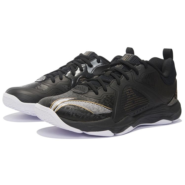 Подкладка Ranger 6 Lite Ткань Синтетическая кожа Амортизация Нескользящие Износостойкие Низкие Кроссовки для бадминтона Унисекс Кроссовки Черный Белый AYTS012-3