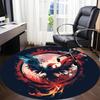 1pc Phoenix Rising Office Round Area Rug, Under Office Chairs Bedroom Living Room Home Decor, Room Deco, Available in Various Sizes