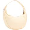 Calvin Klein Minimalist Commuter Pleated Zipper Underarm Bag Crescent Bag Women Shoulder Bag Vanilla-White 4F3010G-QER