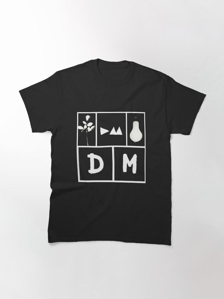 Depeche Mode Минималистичное Символьное Искусство – Абстрактный Монохромный Дизайн Классическая Футболка
