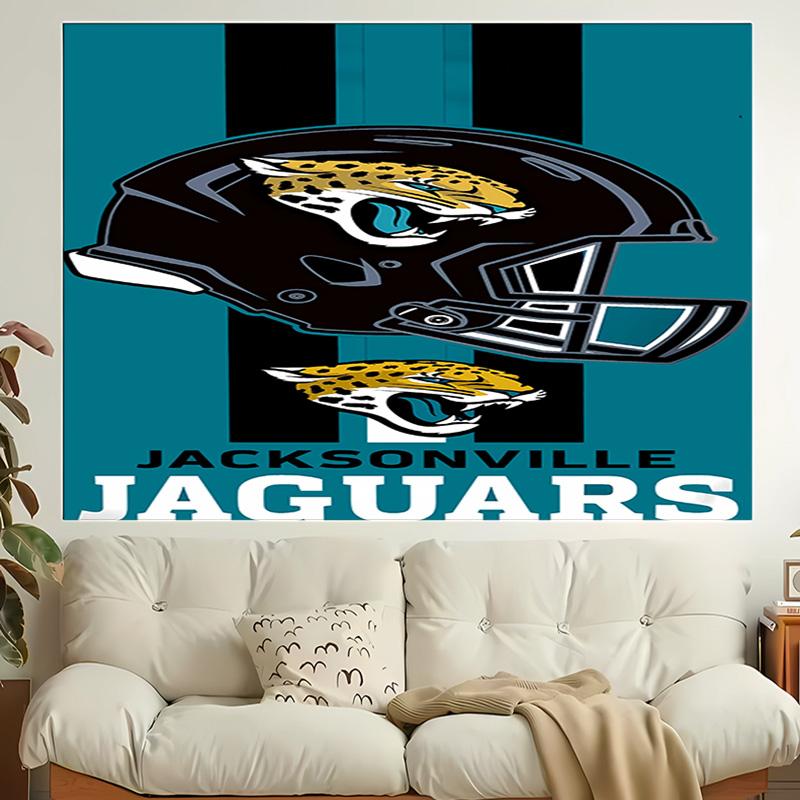1pc Jacksonville Jaguars logo Tapestry, Living Room, Bedroom, Office, Party Decor, Ideal Festive Gift