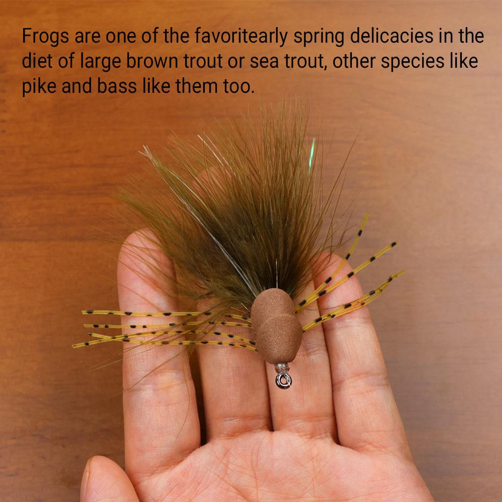 4 шт. Поверхностная приманка Лягушка Муха Без сорняков Окунь Щука Змееголов Рыболовная приманка, Реалистичные резиновые ножки Поверхностный поппер для пресноводной нахлыстовой рыбалки