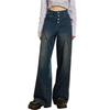 Retro Patchwork Wide-Leg Jeans