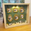 DIY Cat Mini Museum Silhouette Box, Familyand Cat Memory Photo Display Case Frame Silhouette Box With Light