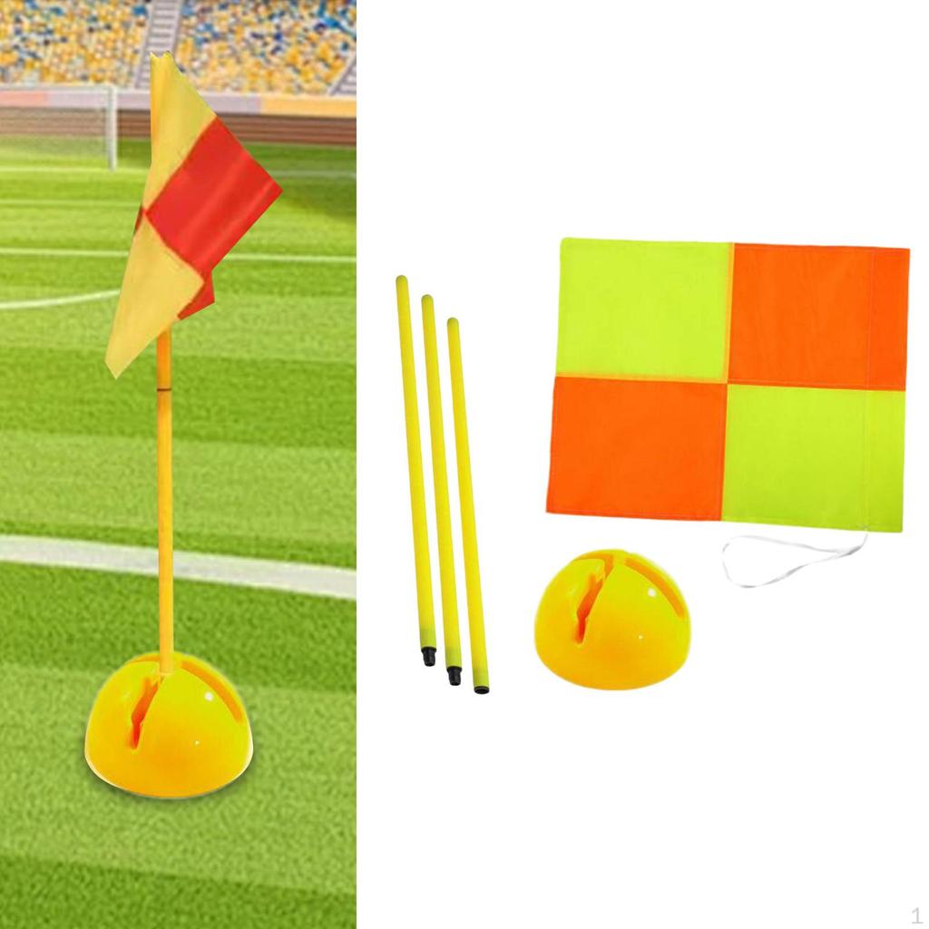 Футбольный уголок с флагом, футбольное поле, игровое оборудование для