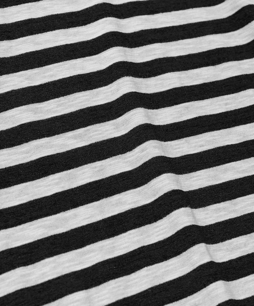 VASTIC Sloped Stripe Long Sleeve_Black / White