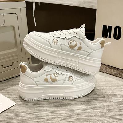 Маленькие белые туфли на толстой подошве, детские, весна-осень, новинка, модные, универсальные, кожаные, повседневные, для сёрфинга