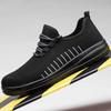 Ouylan Anti-Puncture For Construction & Machinery Steel Toe Safety Shoes, Mesh Breathable Low-Cut