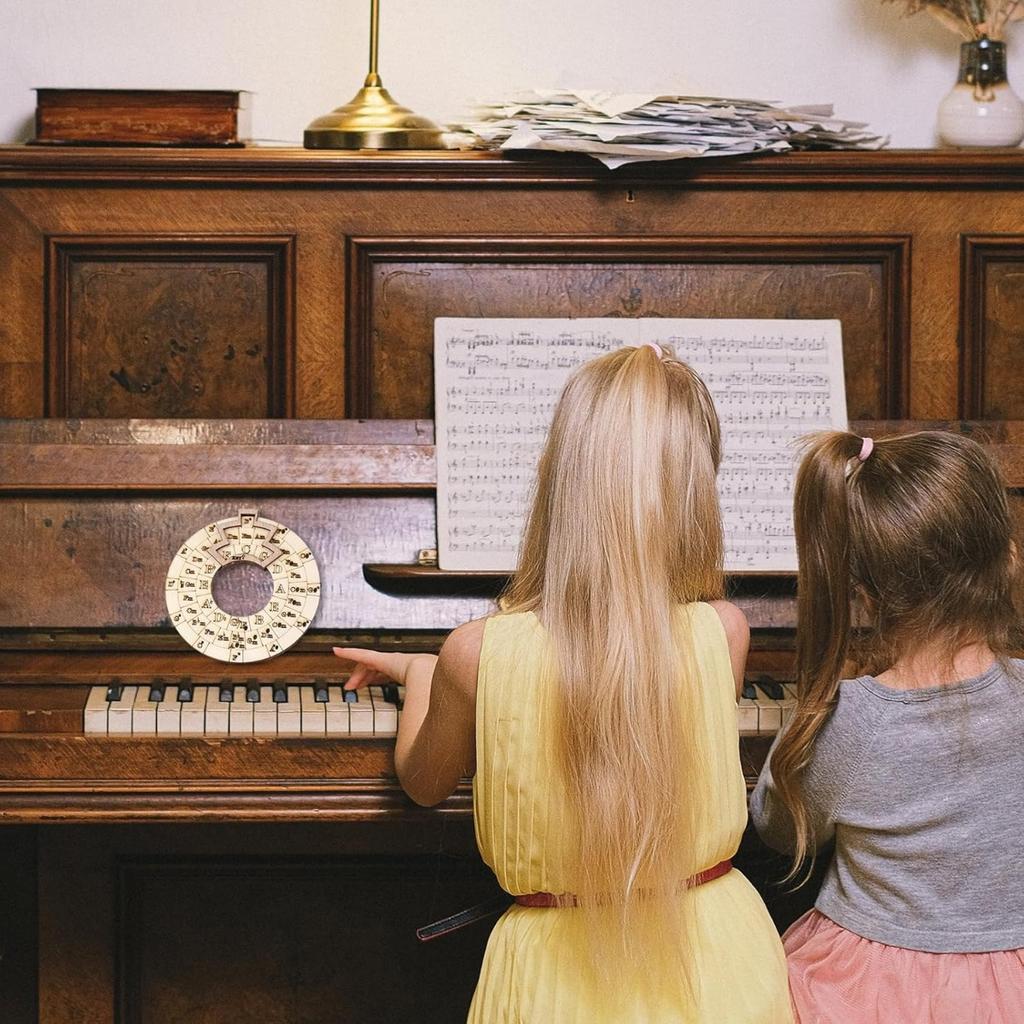 Деревянный инструмент для мелодии Круг квинтовых нот Инструмент для транспонирования музыки Колесо аккордов Музыканты Музыкальный автор песен Обучающий инструмент для нот Аккордовый ключ Знак