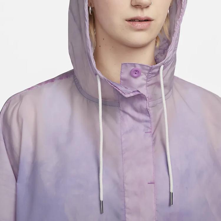 Nike Спортивная одежда с принтом «волны воды» легкая куртка женская куртка фиолетово-красная DV7937-532
