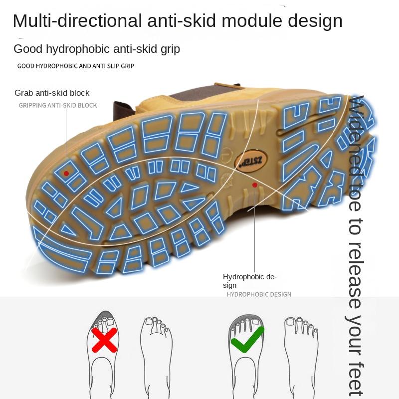 Обувь для страхования труда, средняя помощь, противоударные и противопрокольные, мужские и женские, всесезонные, со стальной головкой
