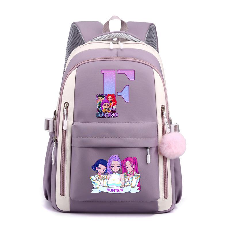 Korean Version Of Small Fresh Animation Cartoon Letter Printing Backpack College Style Male And Female Versatile Student Schoolbag