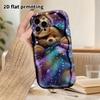 Phone Case: 2D flat design fits iPhone 18 17 16 15 14 13 Pro, couple style, plush brown bear, Christmas and Halloween gift