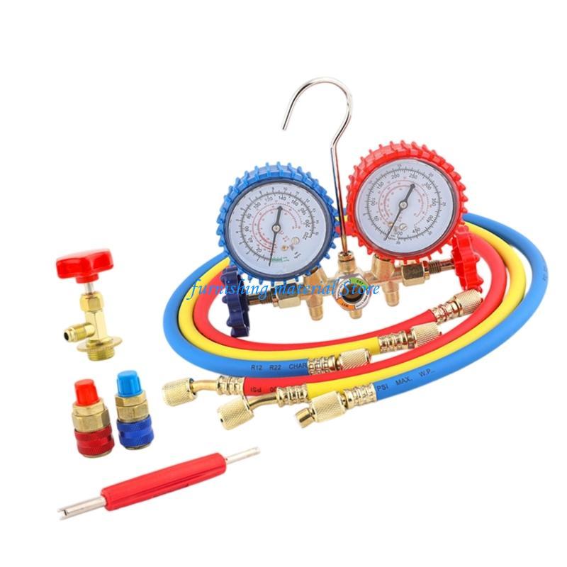 Y5GD Precisions Engineered HVAC Refrigerants Manifold Gauge Set Diagnostic Tool For Accurate Refrigerants Monitoring