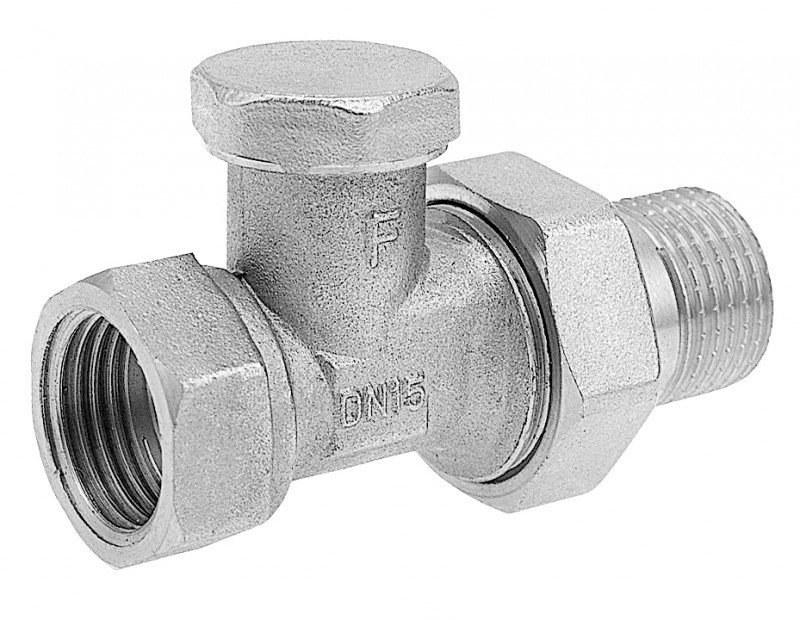 Straight 1/2 inch radiator shut-off valve