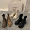 Thick-soled Thin White Martin Boots Women's Shoes Autumn and Winter High-end Short Boots Small Naked Boots
