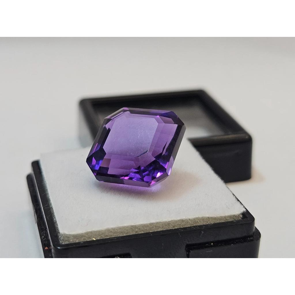 Purple Amethyst Natural 10-11 Ct Asscher Cut Fabulous Certified Loose Gemstone