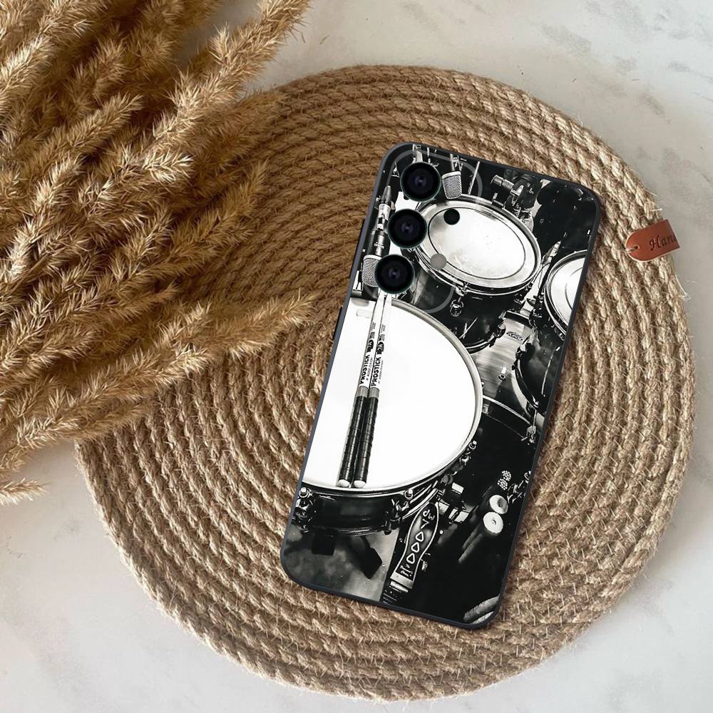 Drummer Drum Set Phone Case For Samsung S25,S24,S21,S22,S23,S30,Ultra,S20,Plus,Fe,Lite,Note,10,9,5G Black Cover