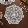 European Retro Table Mat with Elegant Embroidery Perfect for Romantic Dining Scene