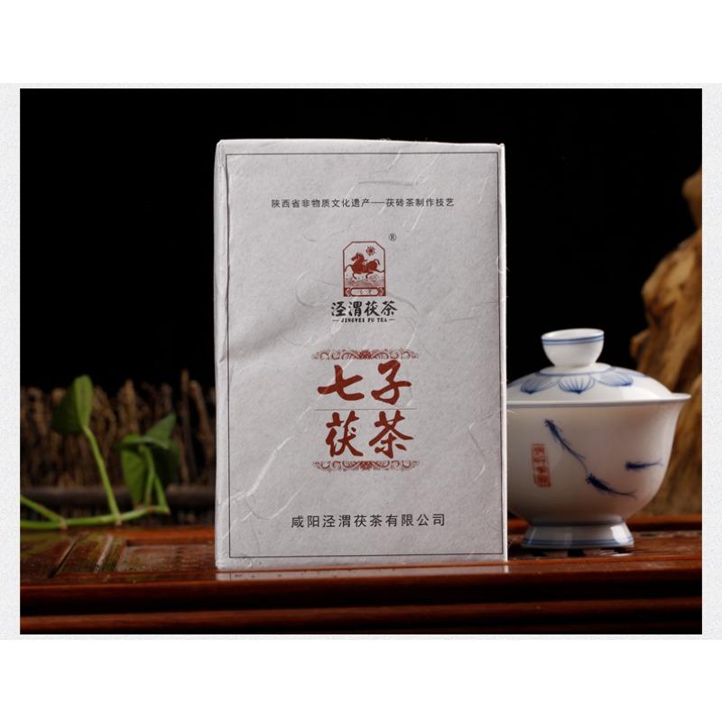 Jingwei Fu Cha Shaanxi Qizi Jinhua Fu Чай Золотой Цветочный Чай Кирпич 357г Черный Чай
