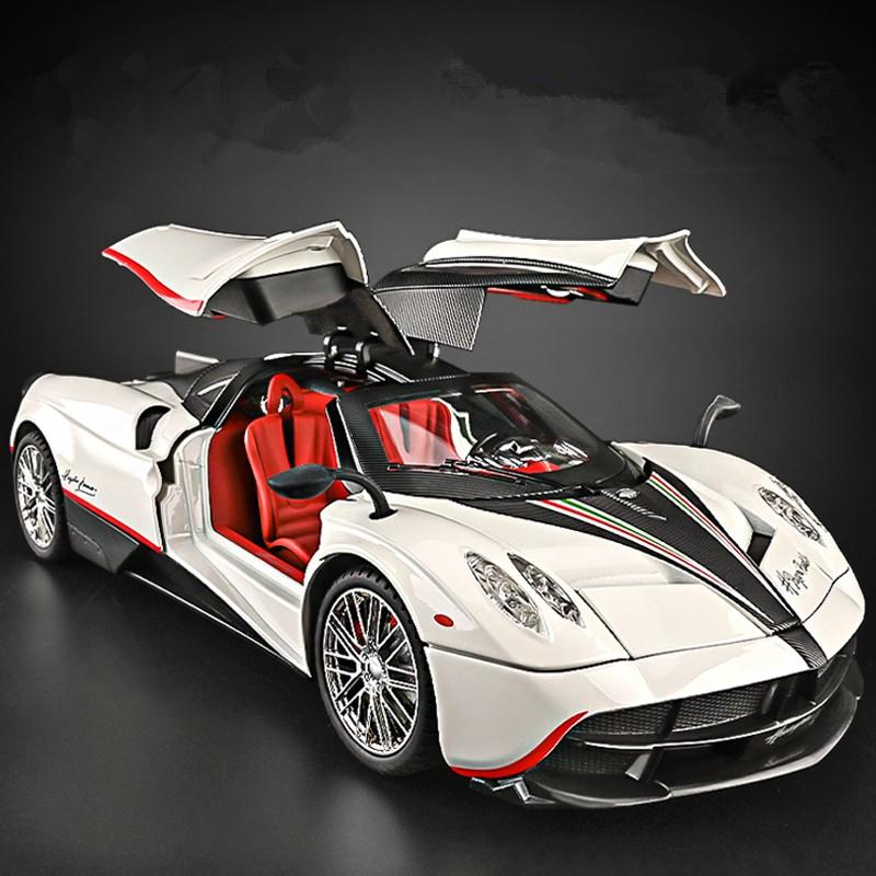 1/18 масштаб Pagani Huayra Dinastia сплав спортивная модель автомобиля литые металлические суперкар гоночный автомобиль модель звук и свет детские игрушки подарок