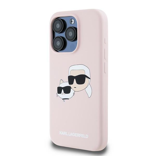 Karl Lagerfeld Klhmp15Xskchpplp Iphone 15 Pro Max 6.7 Różowy/Pink Hardcase Silicone Karl & Choupette Magsafe