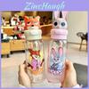 Zootopia Kids Plastic Cup With Straw And Lock Closure For School And Travel