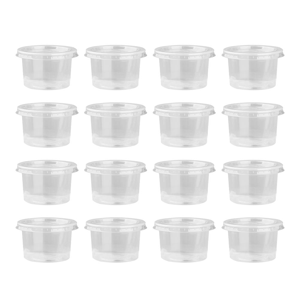 50 шт 140 мл одноразовые пластиковые контейнеры прозрачные порционные стаканчики миски с крышками для муссов соуса желе йогурта