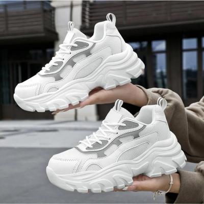 Кроссовки Женские Вулканизированная Обувь Новая Пара Белые Платформа Толстая Подошва Беговые Повседневные Мужские Ботинки Размер 35-44 Tenis Feminino