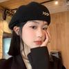 Black Beret Women's Autumn and Winter Versatile Woolen Warm Show Small Face Hat Big Head Circumference Duck Tongue Forward Hat