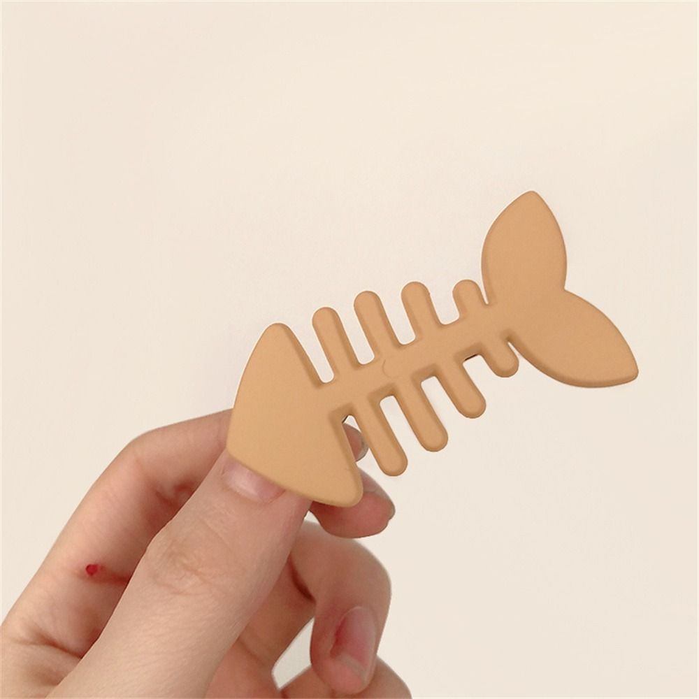 Y2k Geometry Hair Accessories Animal Fish Bone Hair Clip Korean Style   Kids