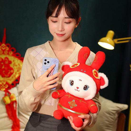 Изысканное украшение в виде куклы-кролика, очаровательная плюшевая игрушка в виде кролика, плюшевое животное, новогодний талисман для дома 2023 года