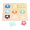 Wooden Peg Puzzles Toys Toddler Educational Knob Learning Puzzle Board Toys for KidsShape