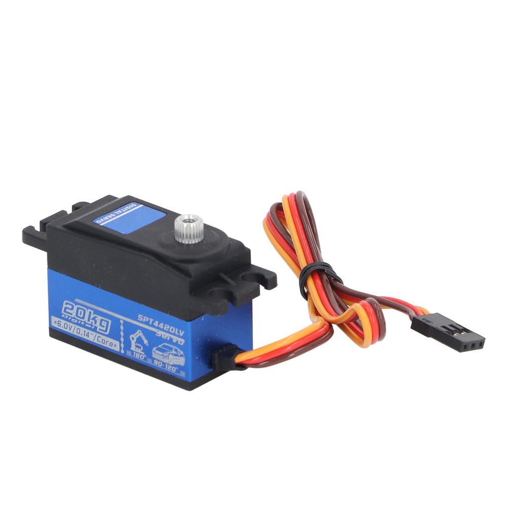 20KG RC Digital Servo with Arm Blue Metal Gear Accurate Control 60 Degrees RC Car Parts for 1/10 RC Car Boat