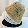 Summer Hollow Bucket Hat Women Breathable Hat Sunscreen Sunshade Bucket Hat Fashion Basin Hat Travel Sun Hat