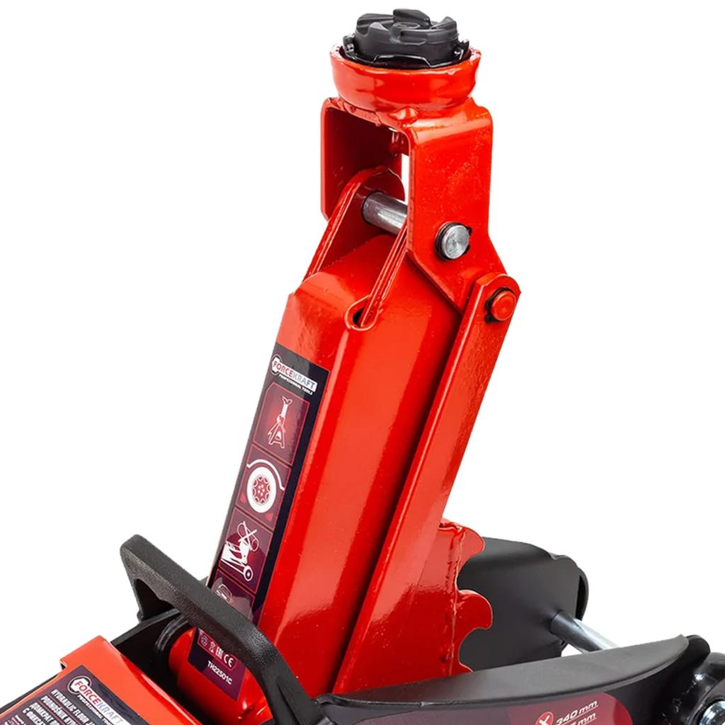 Hydraulic Car Jack Frog 2.5 T 140-387 mm Forcekraft case