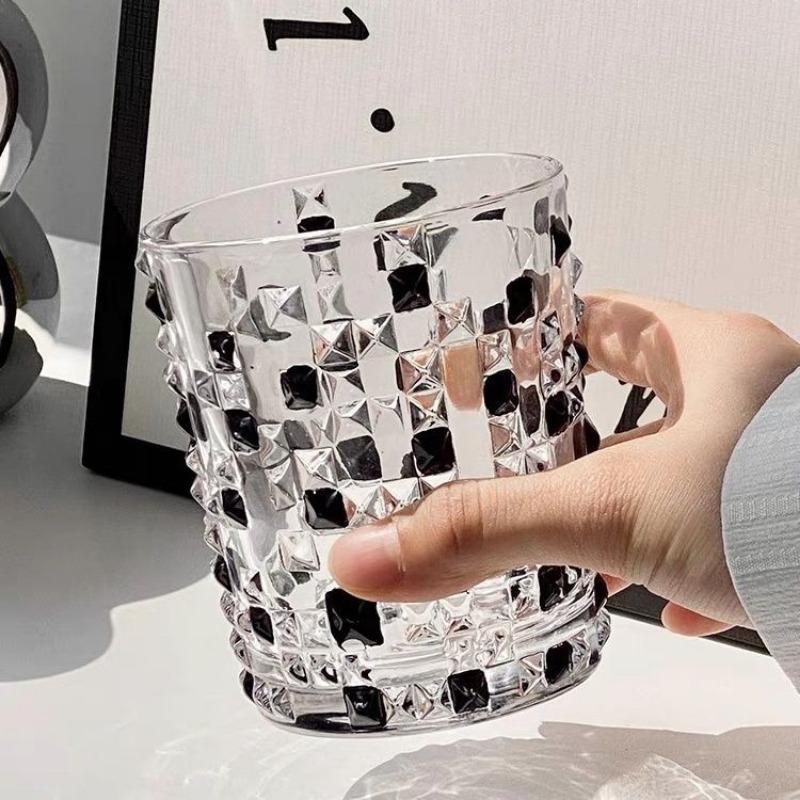 Творческие бокалы для вина Artistic Sense Handmade Black Gem Light Luxury Crystal Cup Modern Simplicity Advanced Sense Whiskey Glass New