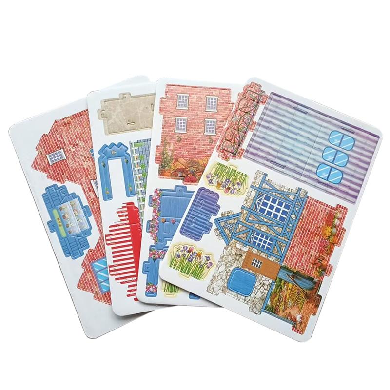 Мультяшный Замок Конструктор 3D Бумажная Карточка Пазл Пазл Игрушки Для Детей Ручная Работа Сделай Сам Интерес Образовательные Игрушки