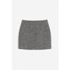 H M Textured Mini Skirt Gray Salt And Pepper 1186911010
