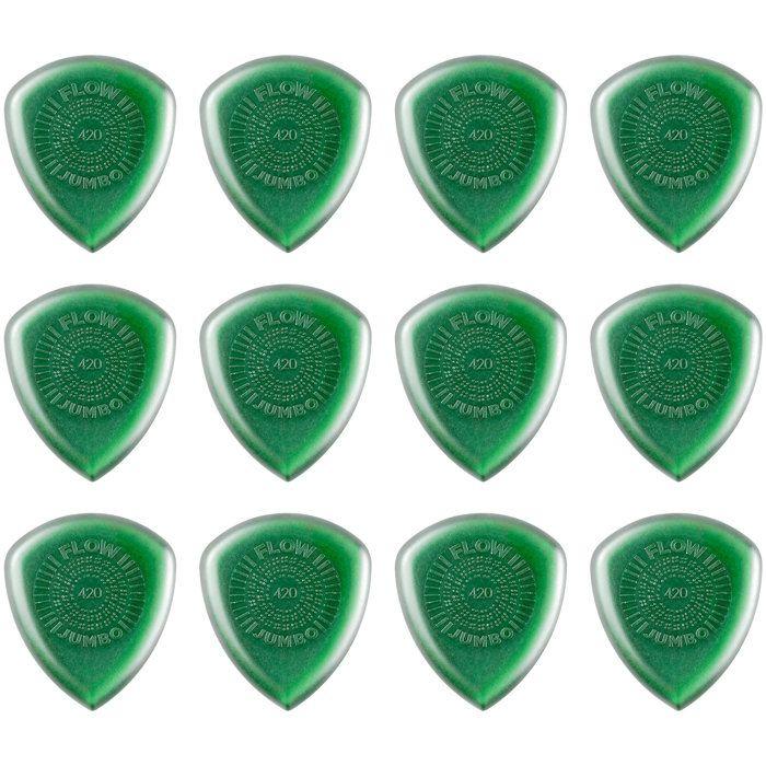 Dunlop 547R420 Flow Jumbo Grip 4,20 мм Пакет из 12 медиаторов