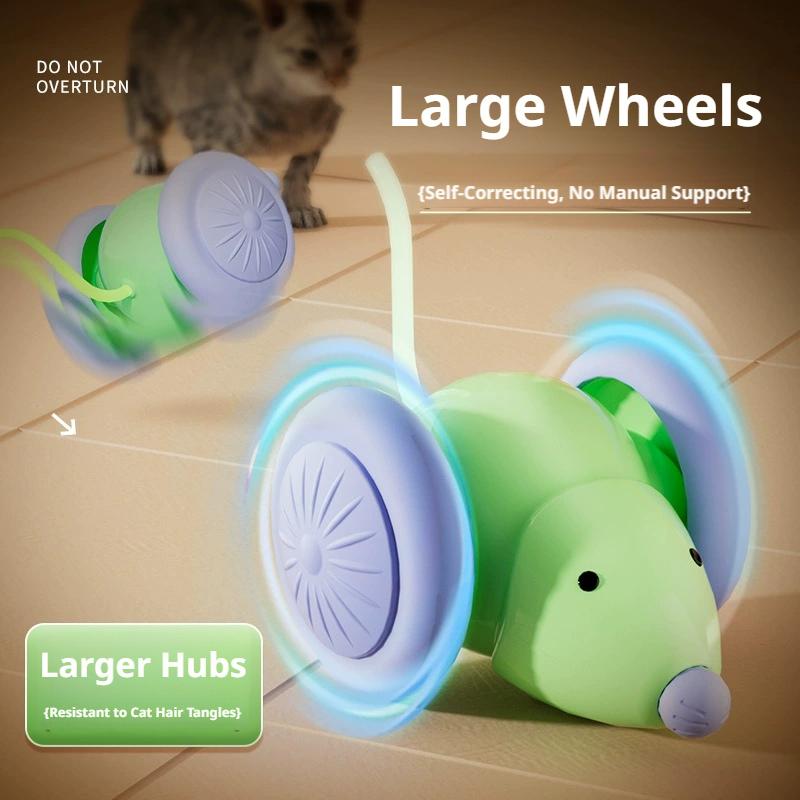 Robotic Mouse Toy Electric Mouse Car Interactive Cat Toy Automatic Kitten Toy Intelligent Obstacle Avoidance Cat Toy