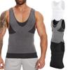 Mens Compression Shirt Shapewear Sleeveless Slimming Body Shaper Tummy Control Waist Trainer Seamless Breathable Workout Top
