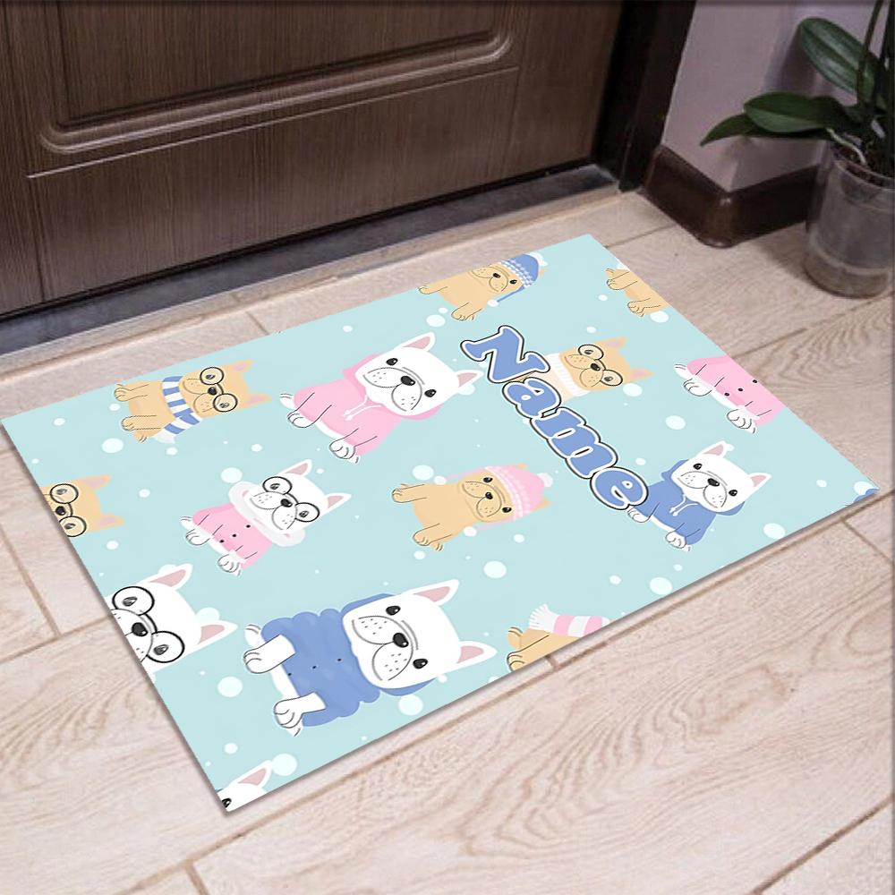 Custom Name Dog Printed Carpet,Rug for Office Chair Living Room Bedroom Kitchen Room Decor Gifts.