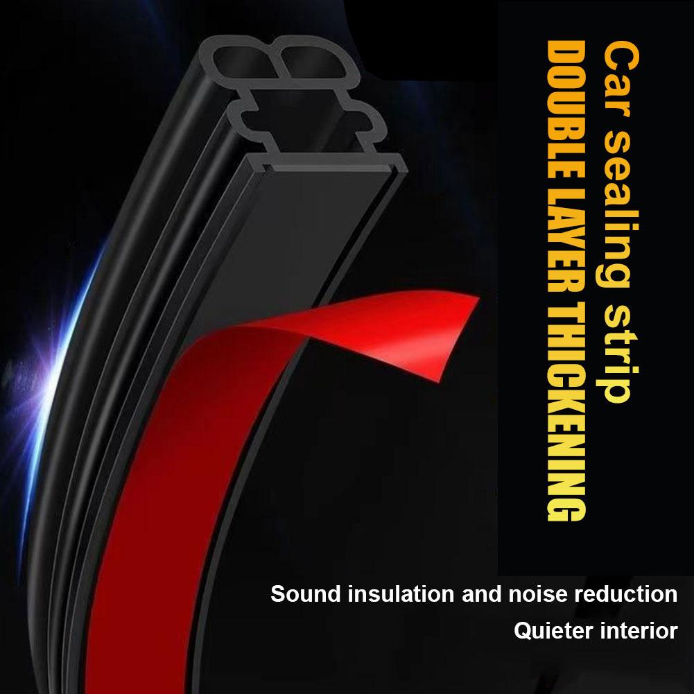 Уплотнители дверей автомобиля, двухслойные, автомобильные, защитные, звукоизоляционные, водонепроницаемые, резиновые, уплотнительные полосы для дверей, багажника, капота, 5/12/25 м