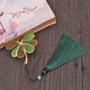 Leaf Stationery Hollow Pendant Chinese Style Metal Pagination Mark Brass Bookmark Book Clip Painted