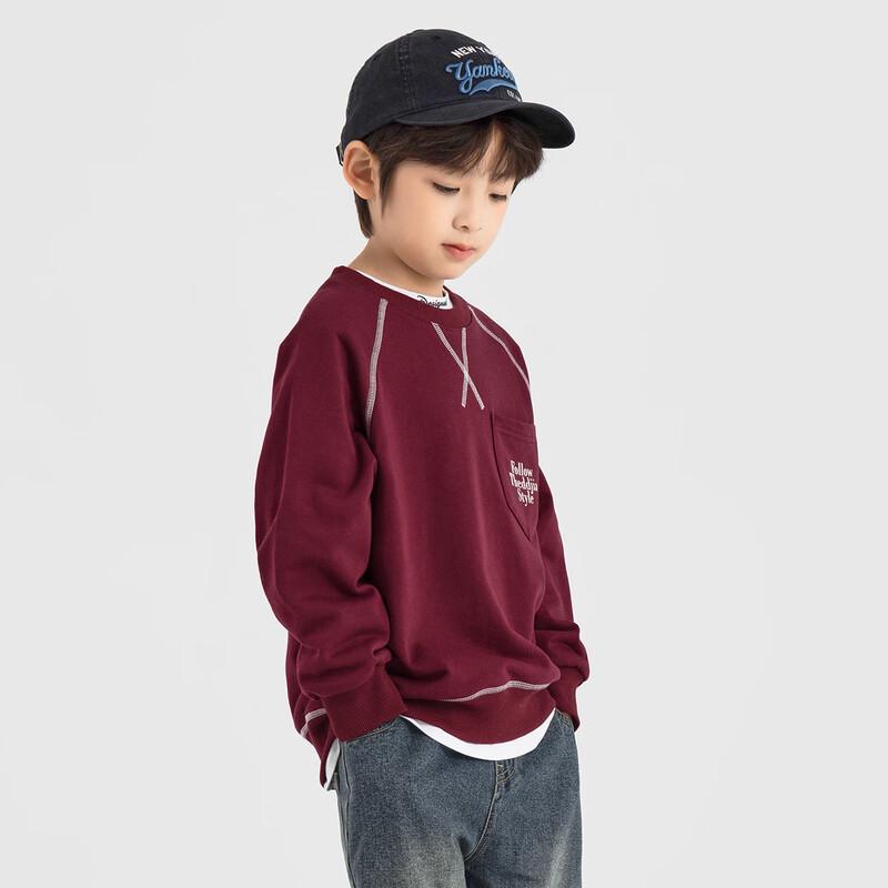 Duoduo Home Boys' Casual Color Block Crew Neck Sweatshirt