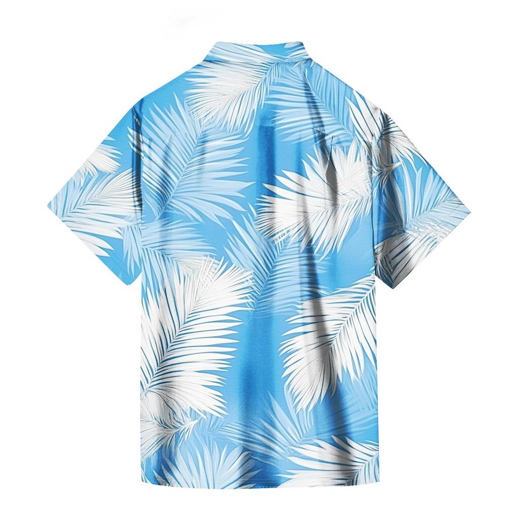 Men's Casual Short-sleeved Shirt Slim Fit Stylish Men's Hawaiian Print