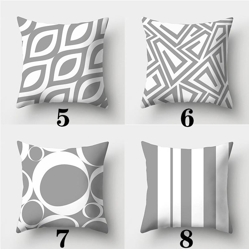 45смX45см Серая наволочка для дивана в полоску, клетчатая наволочка для подушки